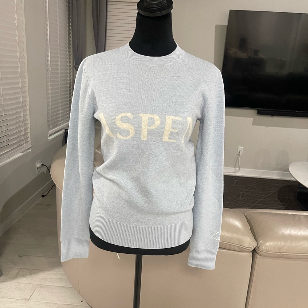 AspenX Women’s crewneck wool Sweater, Size XS